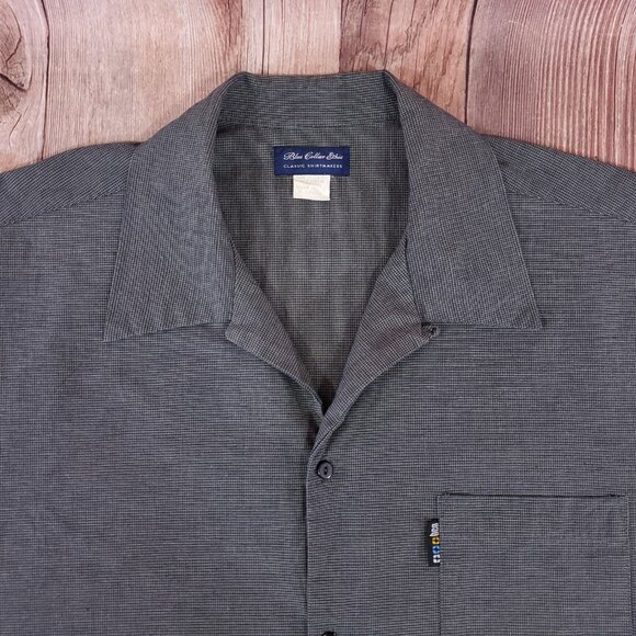 Vintage Blue Collar BC Ethic Mens XL Button Up Long Sleeve Shirt Made in USA - Picture 4 of 12
